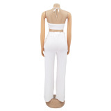 Women Bow Suspender Top and Pant French Summer Two-piece Set