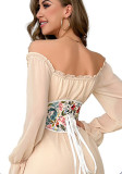 Floral Printed Herringbone Corset Outdoor Wear Belt