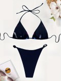Two Pieces Triangle Tie Bikini Swimsuit