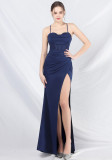 Women fishbone vest suspender evening dress