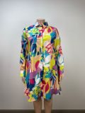 Plus Size Women Holidays Style Long Sleeve Dress