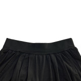 Casual Fashion Short-Sleeved T-Shirt Pocket Loose Wide-Leg Pants Two-Piece Set