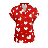 Women Heart Print Shirt