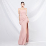 Women fishbone vest suspender evening dress