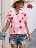 Women Heart Print Shirt