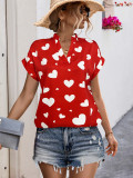 Women Heart Print Shirt