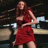 Women Solid Sexy One Piece Swimwear Two Piece Set