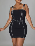 Women Denim Strap Dress