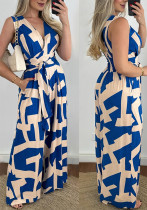Women's Sleeveless Printed Jumpsuit