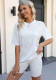 Spring Summer Casual Short Sleeve Pajamas Fashion Two Piece Shorts Set