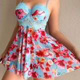 Sexy Pajamas Flower Print Dress