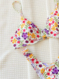 Women Underwire Bikini Printed Sexy Bikini Two Pieces Swimwear