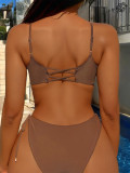 Women Sexy Bikini Patchwork Solid Swimwear