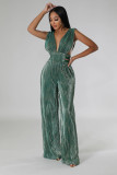 Women's V-Neck Sexy High Waist Tight Fitting Jumpsuit