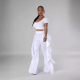 Women ruffle trousers