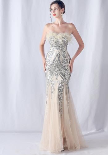 Plus Size Women Sequin Formal Party Maxi Evening Dress