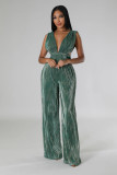 Women's V-Neck Sexy High Waist Tight Fitting Jumpsuit