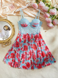 Sexy Pajamas Flower Print Dress