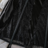 Lace See-Through Halter Neck Pajamas Feminine One-Piece Night Dress