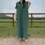 Women Summer Short Sleeve Maxi Dress