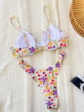 Women Underwire Bikini Printed Sexy Bikini Two Pieces Swimwear