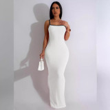 Women Sexy Contrast Color Suspender Dress