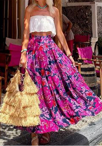 Women Printed Bohemian Skirt