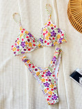 Women Underwire Bikini Printed Sexy Bikini Two Pieces Swimwear