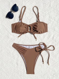 Women Sexy Bikini Patchwork Solid Swimwear