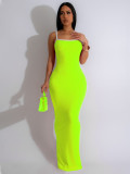 Women Sexy Contrast Color Suspender Dress