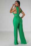 Women's V-Neck Sexy High Waist Tight Fitting Jumpsuit