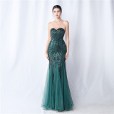 Plus Size Women Sequin Formal Party Maxi Evening Dress