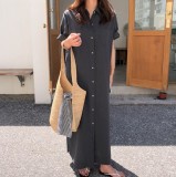 Women Summer Short Sleeve Maxi Dress