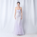 Plus Size Women Sequin Formal Party Maxi Evening Dress