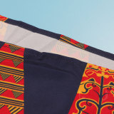 Women Sexy Print Lace-Up Maxi Dress