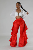 Women ruffle trousers