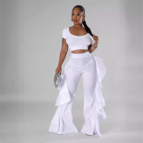 Women ruffle trousers