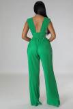 Women's V-Neck Sexy High Waist Tight Fitting Jumpsuit