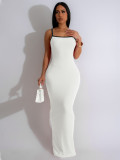 Women Sexy Contrast Color Suspender Dress
