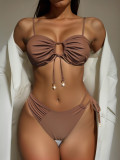Women Sexy Bikini Patchwork Solid Swimwear