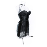 Lace See-Through Halter Neck Pajamas Feminine One-Piece Night Dress