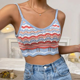 Women's Strapless Tops Beach Halter Neck Knitting Camisole