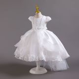 Flower Children's Dress Tail Princess Dress