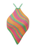 Women's Strapless Tops Beach Halter Neck Knitting Camisole