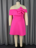 Off Shoulder A-Line Elegant Low Back Formal Party Dress