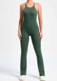 Adjustable Straps One-Piece Peach Butt Sports Fitness Micro-Flare Yoga Jumpsuit