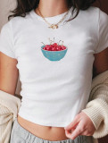 Women's Trendy Summer Slim Bow Short Sleeve T-Shirt