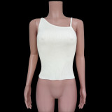 Spring Summer Women's Rib Fashion Casual Vests