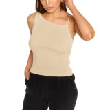 Spring Summer Women's Rib Fashion Casual Vests