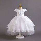 Flower Children's Dress Tail Princess Dress